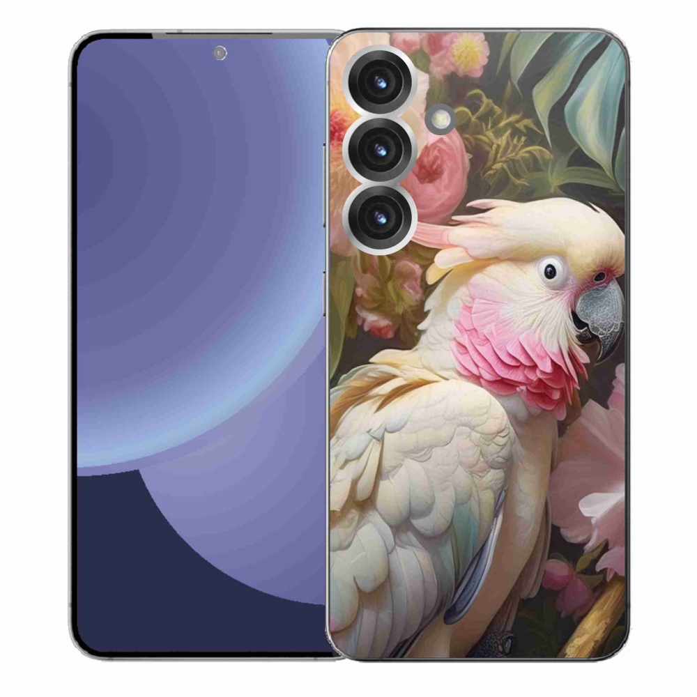 Gélový kryt mmCase na Samsung Galaxy S25+ - papagáj kakadu ružový 2