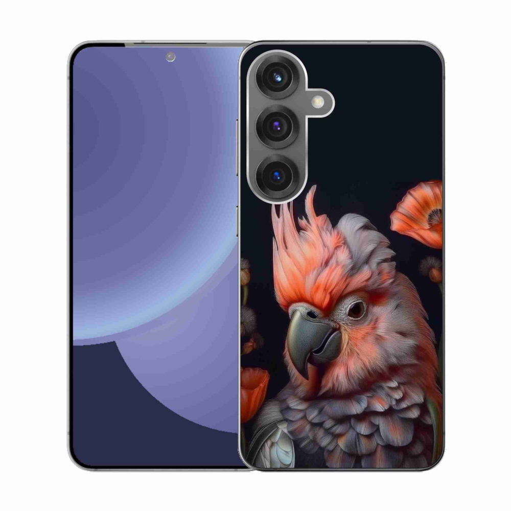 Gélový kryt mmCase na Samsung Galaxy S25 - papagáj kakadu vo farbách