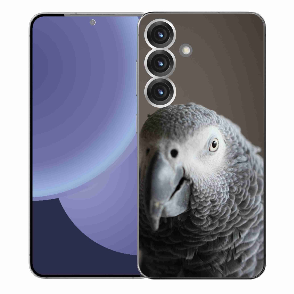 Gélový kryt mmCase na Samsung Galaxy S25+ - papagáj žako 2