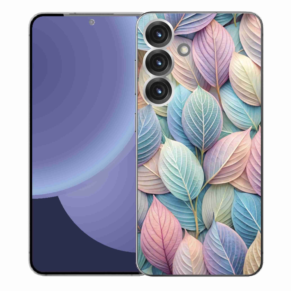Gélový kryt mmCase na Samsung Galaxy S25+ - pastelové listy