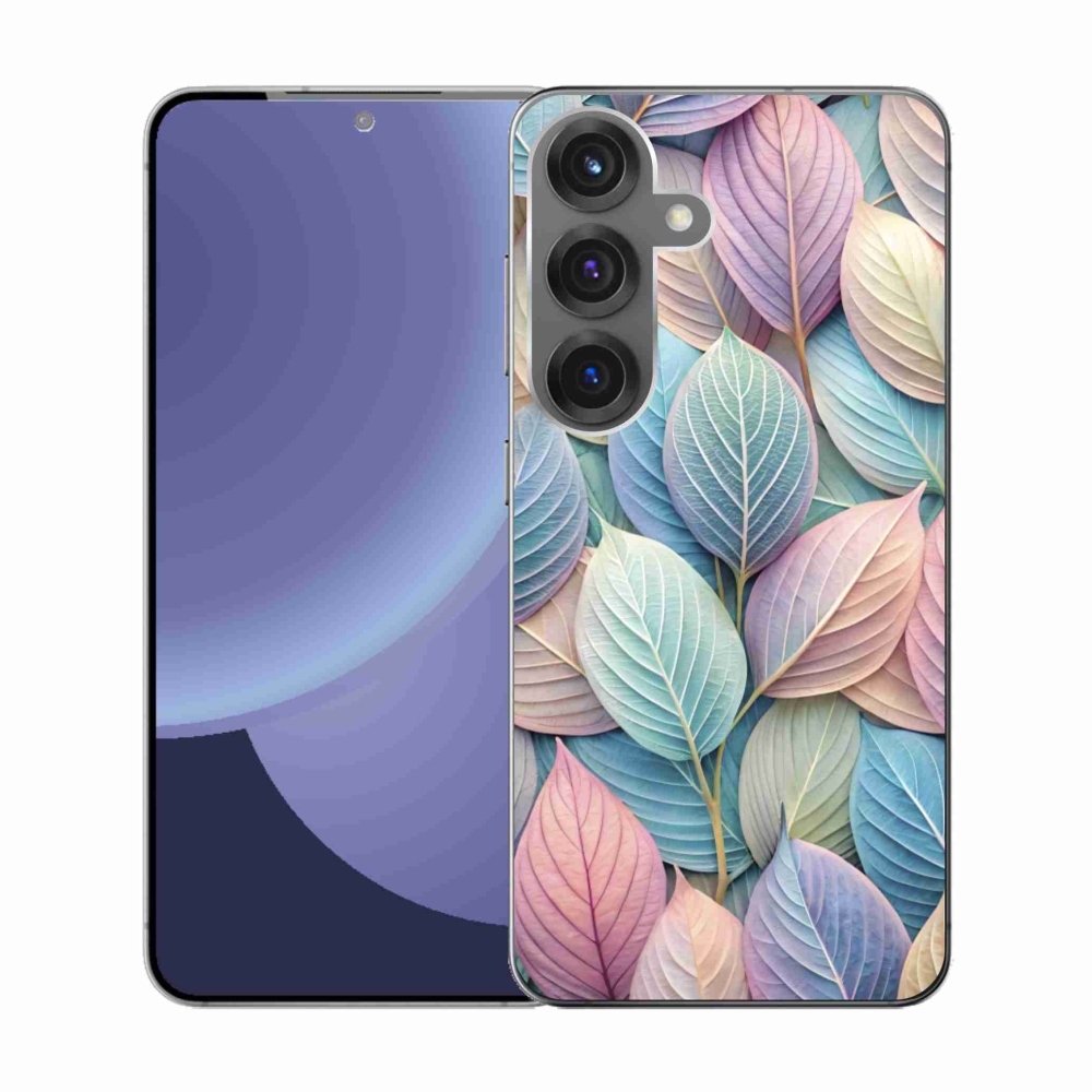 Gélový kryt mmCase na Samsung Galaxy S25 - pastelové listy
