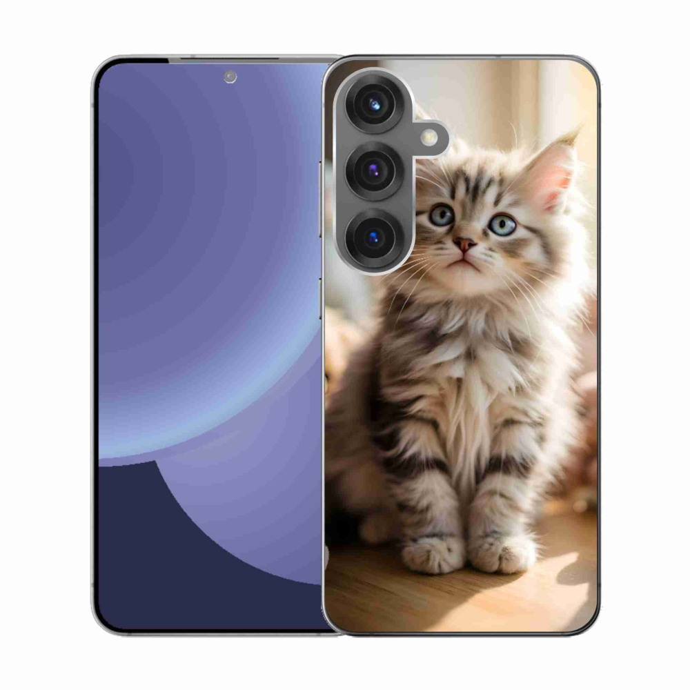 Gélový kryt mmCase na Samsung Galaxy S25 - roztomilé mačiatko 10