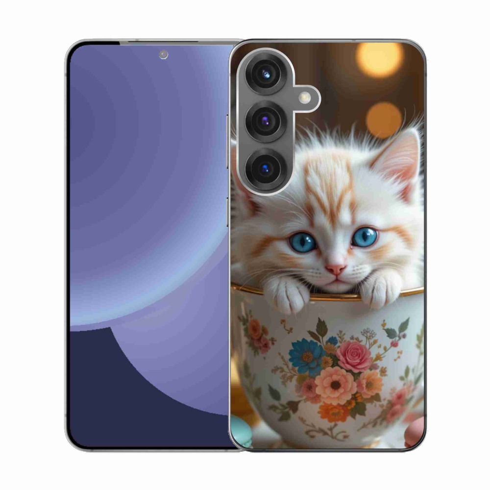 Gélový kryt mmCase na Samsung Galaxy S25 - roztomilé mačiatko 6