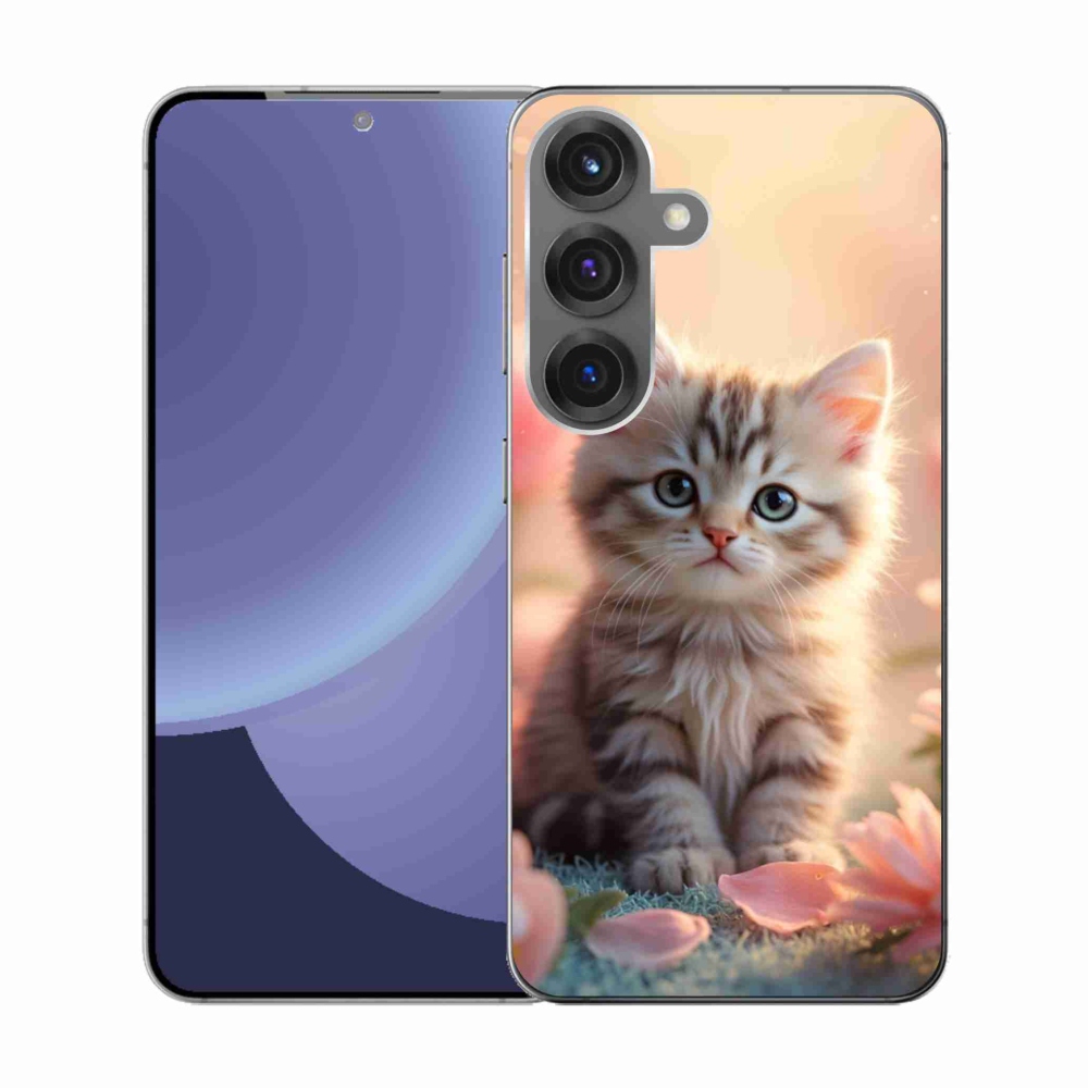 Gélový kryt mmCase na Samsung Galaxy S25 - roztomilé mačiatko 8