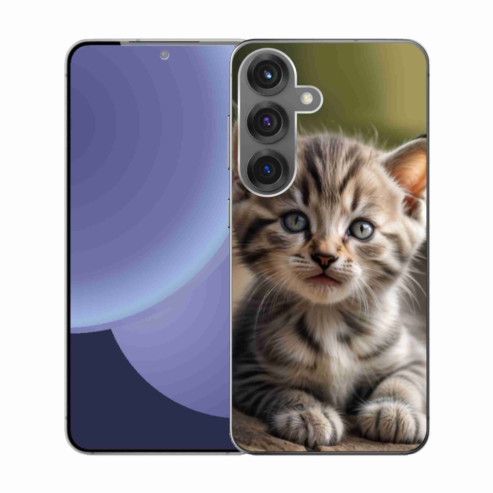 Gélový kryt mmCase na Samsung Galaxy S25 - roztomilé mačiatko 9