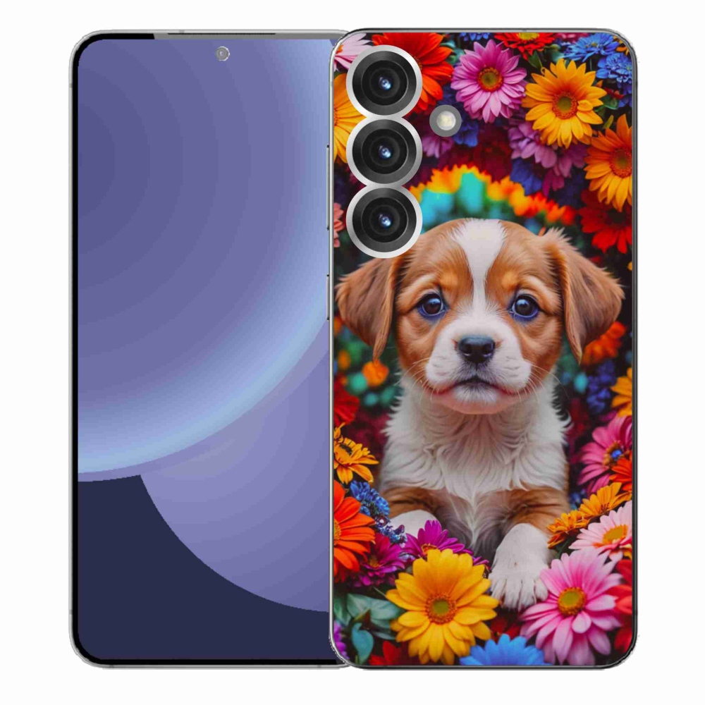 Gélový kryt mmCase na Samsung Galaxy S25+ - roztomilé šteňa