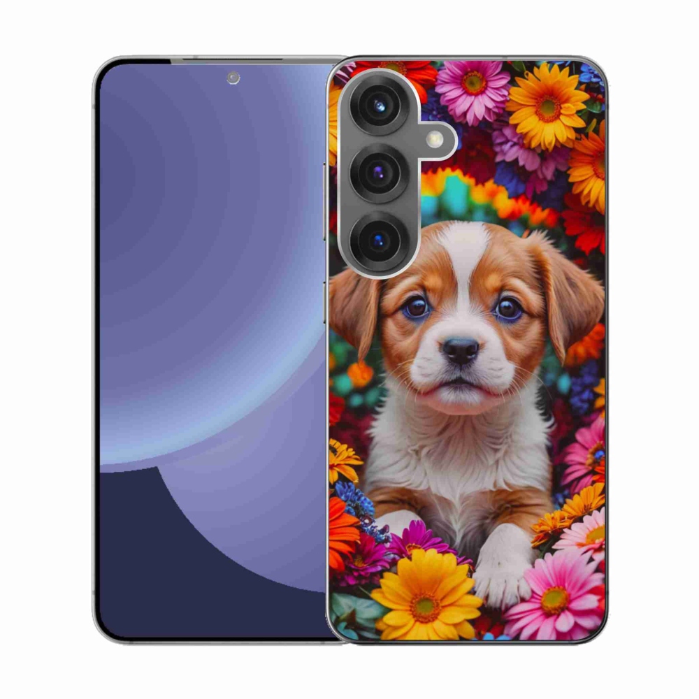 Gélový kryt mmCase na Samsung Galaxy S25 - roztomilé šteňa