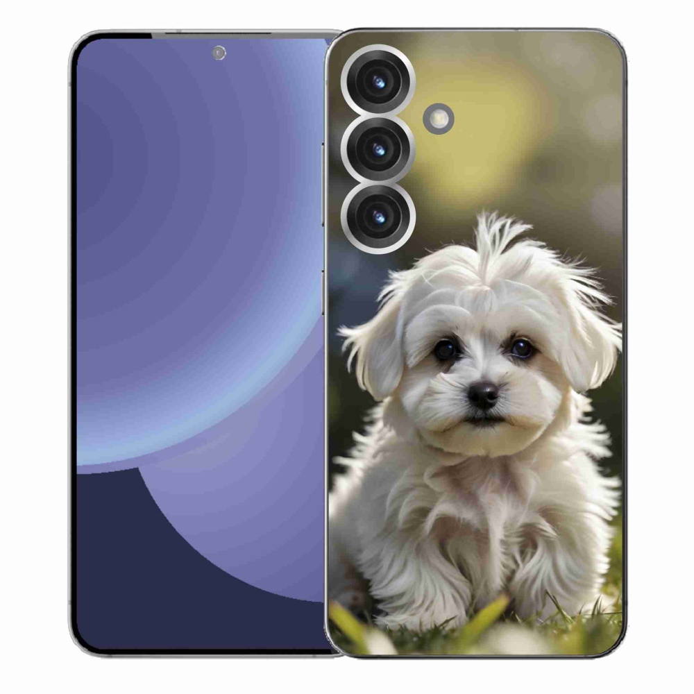 Gélový kryt mmCase na Samsung Galaxy S25+ - roztomilý maltézsky psík