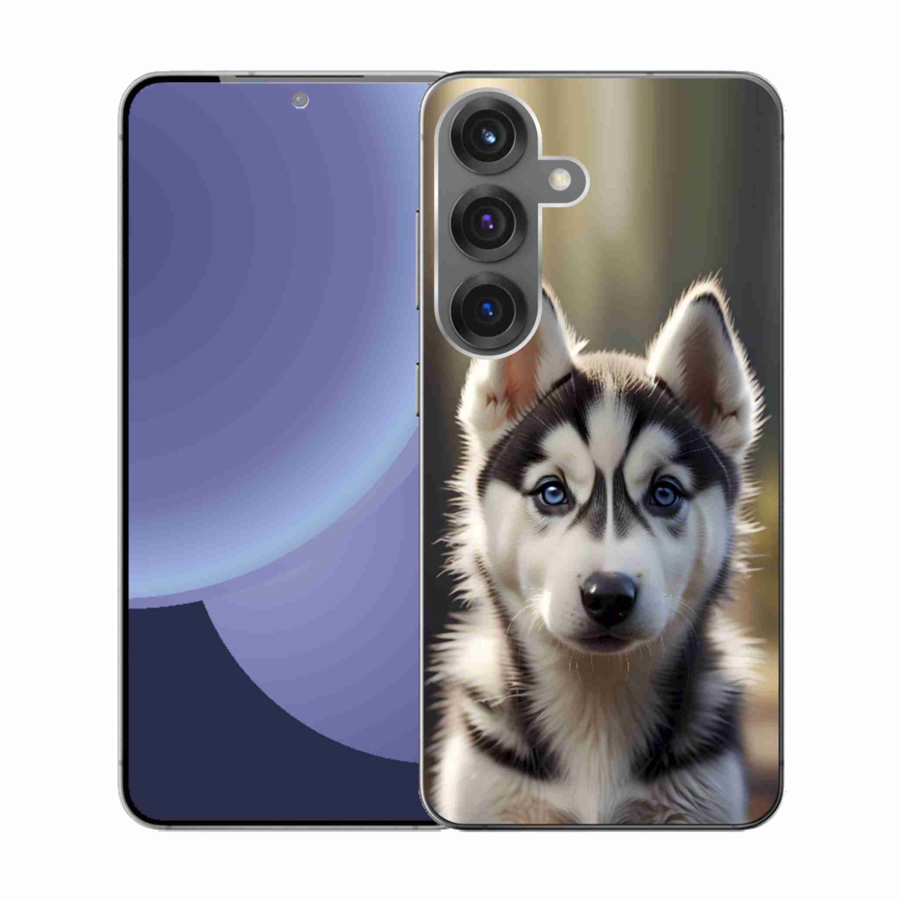 Gélový kryt mmCase na Samsung Galaxy S25 - roztomilý sibírsky husky