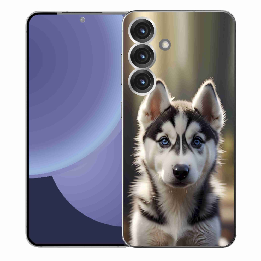 Gélový kryt mmCase na Samsung Galaxy S25+ - roztomilý sibírsky husky