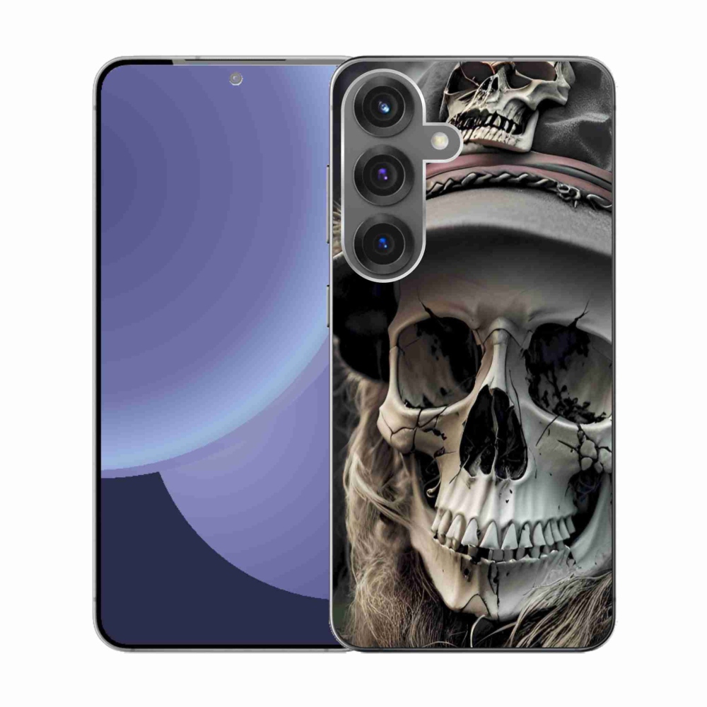Gélový kryt mmCase na Samsung Galaxy S25 - temná lebka