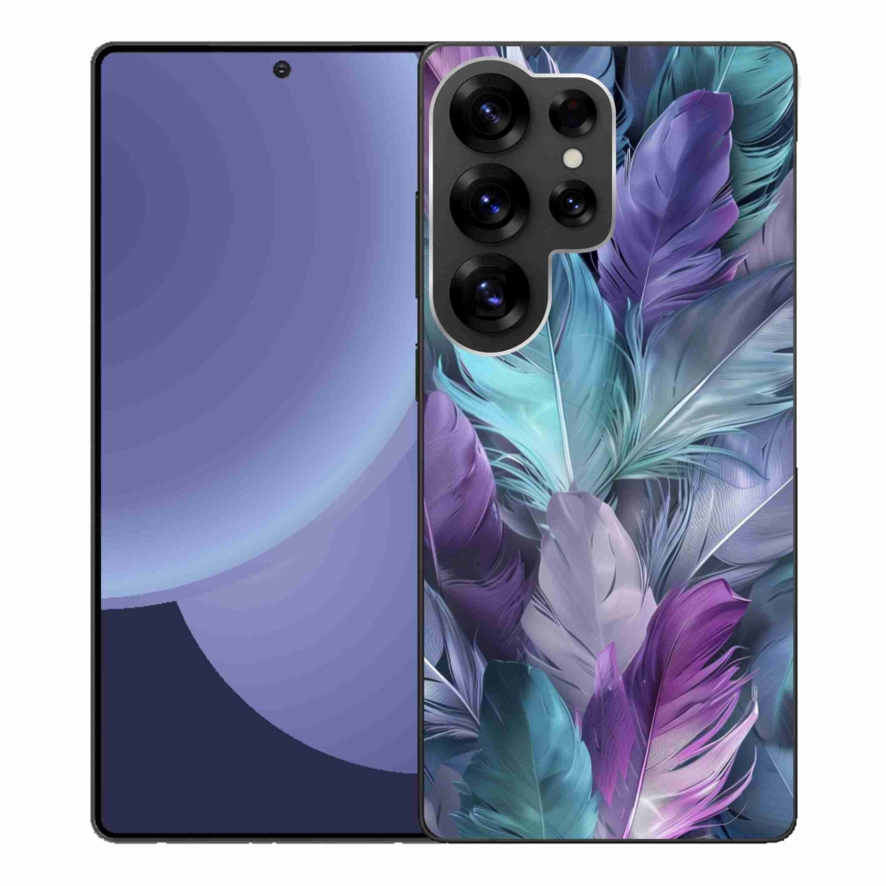 Gélový kryt mmCase na Samsung Galaxy S25 Ultra - farebné perie 2