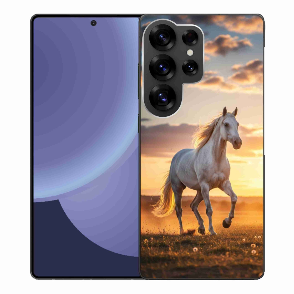 Gélový kryt mmCase na Samsung Galaxy S25 Ultra - bežiaci biely kôň 2