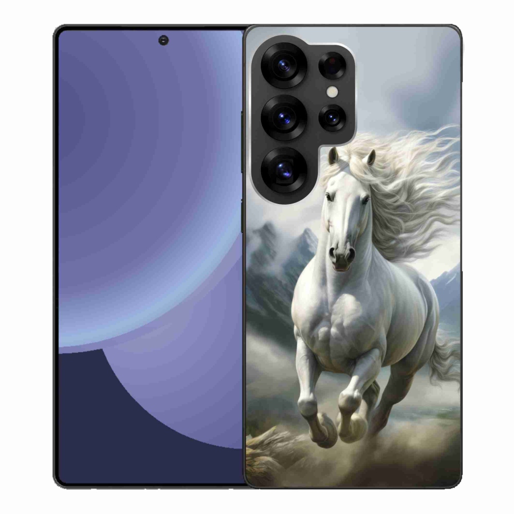 Gélový kryt mmCase na Samsung Galaxy S25 Ultra - bežiaci biely kôň 3