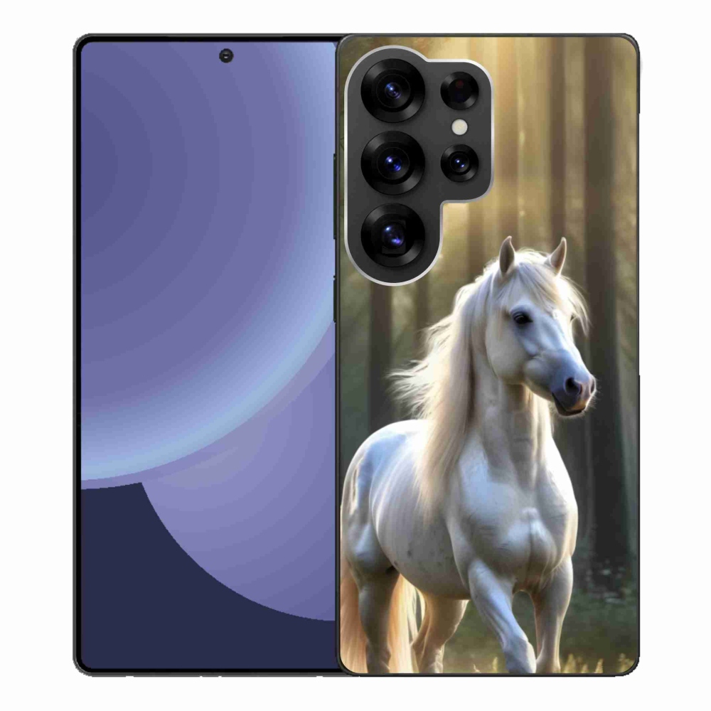 Gélový kryt mmCase na Samsung Galaxy S25 Ultra - biely kôň 3