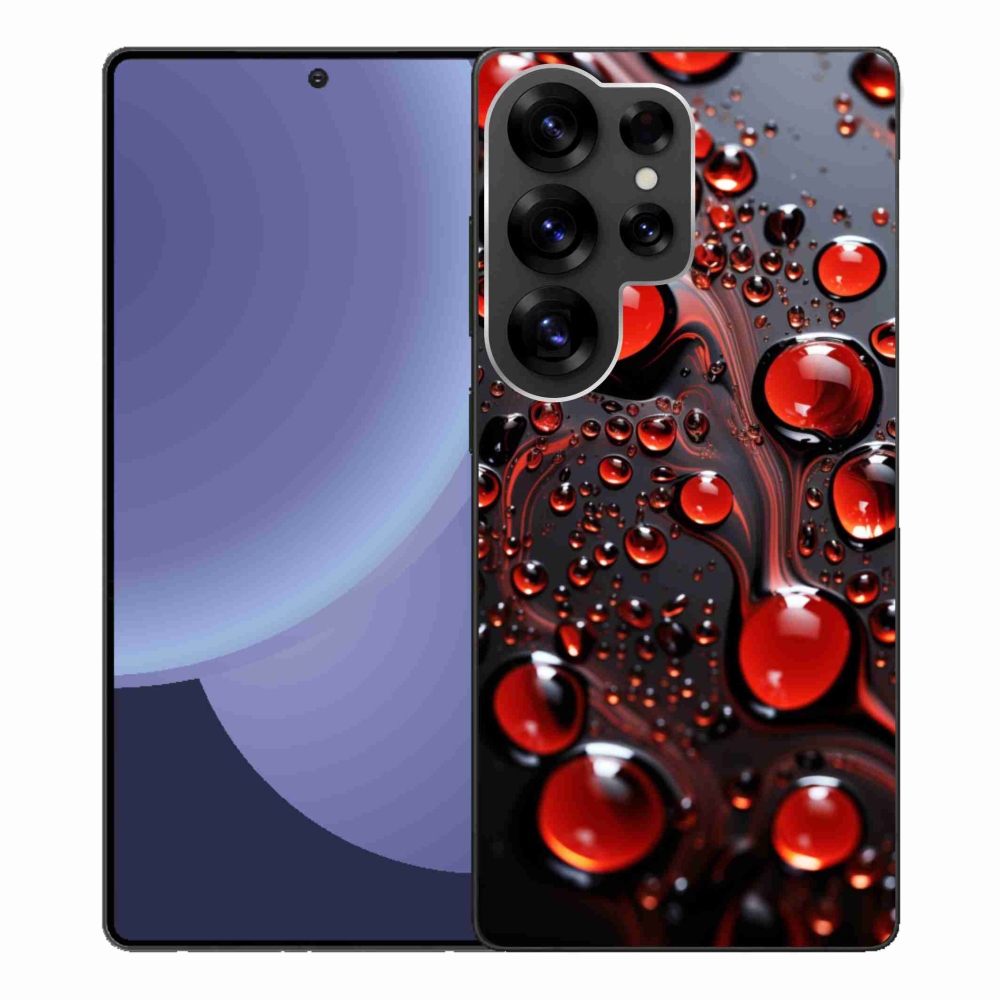 Gélový kryt mmCase na Samsung Galaxy S25 Ultra - červené kvapky 2
