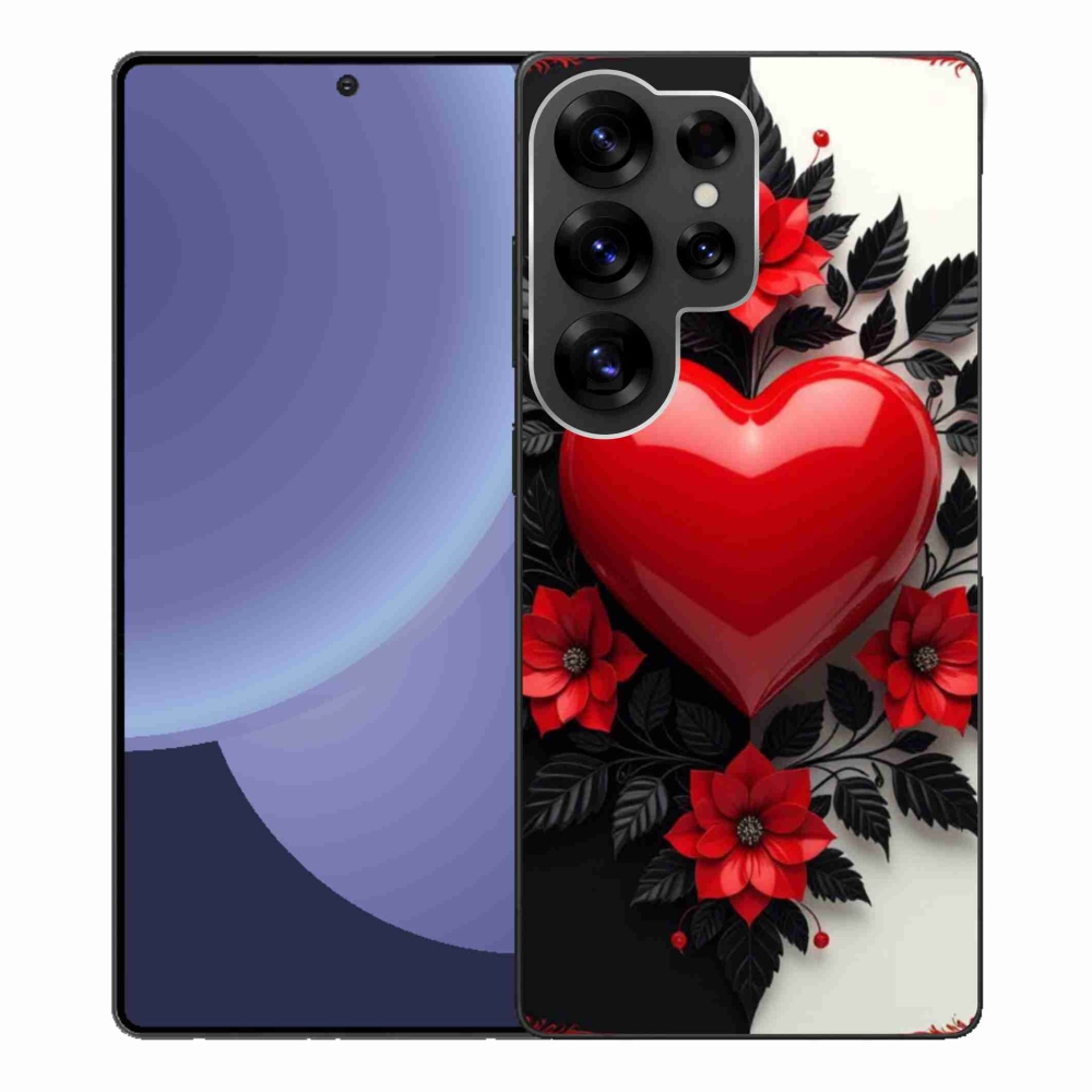 Gélový kryt mmCase na Samsung Galaxy S25 Ultra - červené srdce