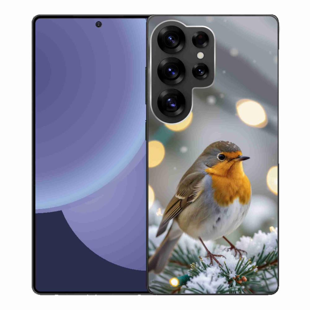 Gélový kryt mmCase na Samsung Galaxy S25 Ultra - červienka v zime