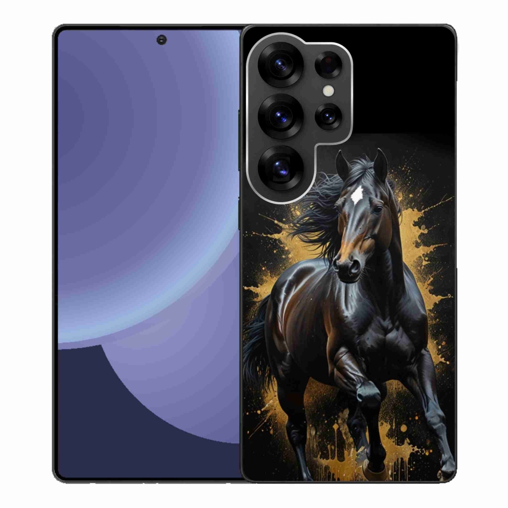 Gélový kryt mmCase na Samsung Galaxy S25 Ultra - elegantný čierny žrebec