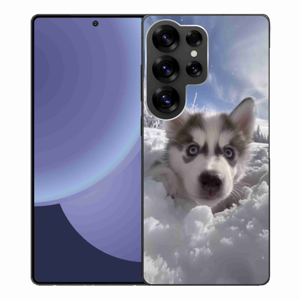 Gélový kryt mmCase na Samsung Galaxy S25 Ultra - husky v snehu