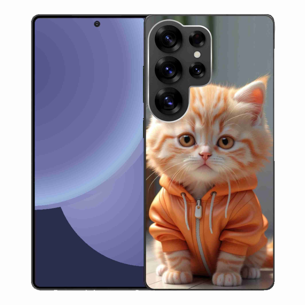 Gélový kryt mmCase na Samsung Galaxy S25 Ultra - mačiatko v mikine