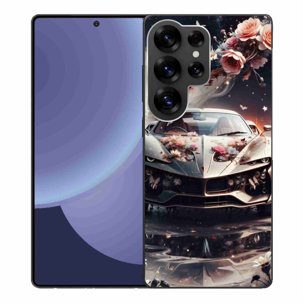 Gélový kryt mmCase na Samsung Galaxy S25 Ultra - kvetinový športový automobil