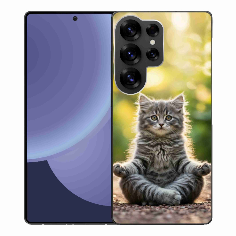 Gélový kryt mmCase na Samsung Galaxy S25 Ultra - meditujúce mačiatko