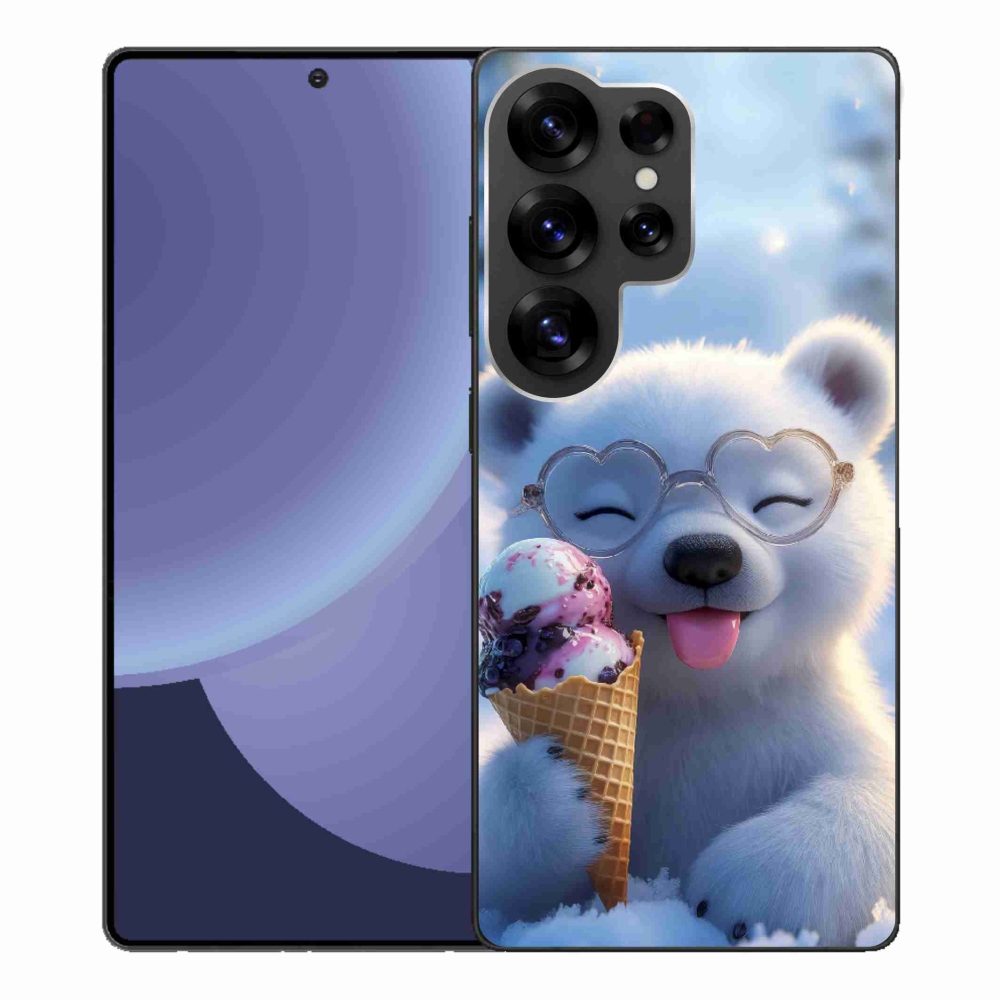 Gélový kryt mmCase na Samsung Galaxy S25 Ultra - medvedík so zmrzlinou