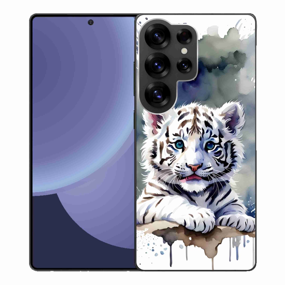 Gélový kryt mmCase na Samsung Galaxy S25 Ultra - mláďa bieleho tigra