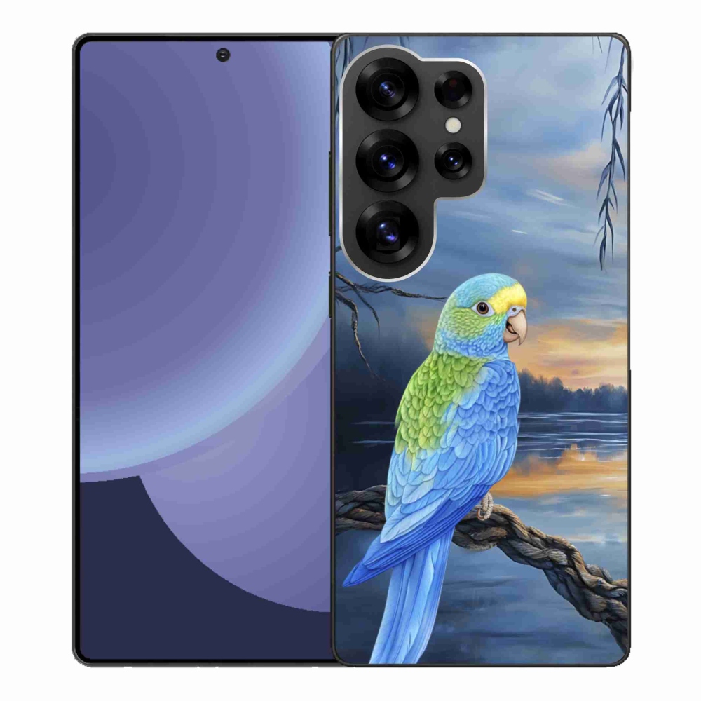Gélový kryt mmCase na Samsung Galaxy S25 Ultra - modrý papagáj