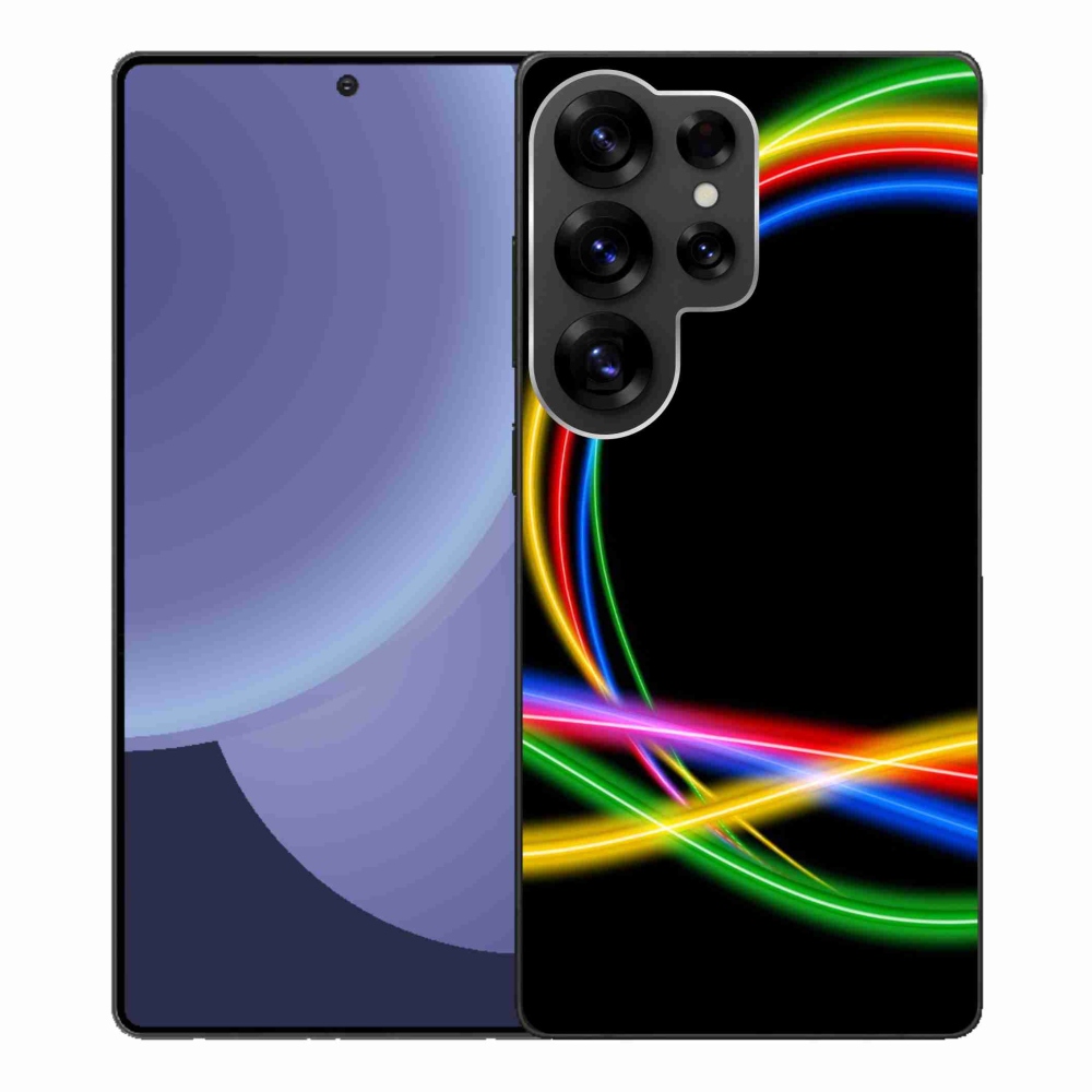 Gélový kryt mmCase na Samsung Galaxy S25 Ultra - neónové kruhy