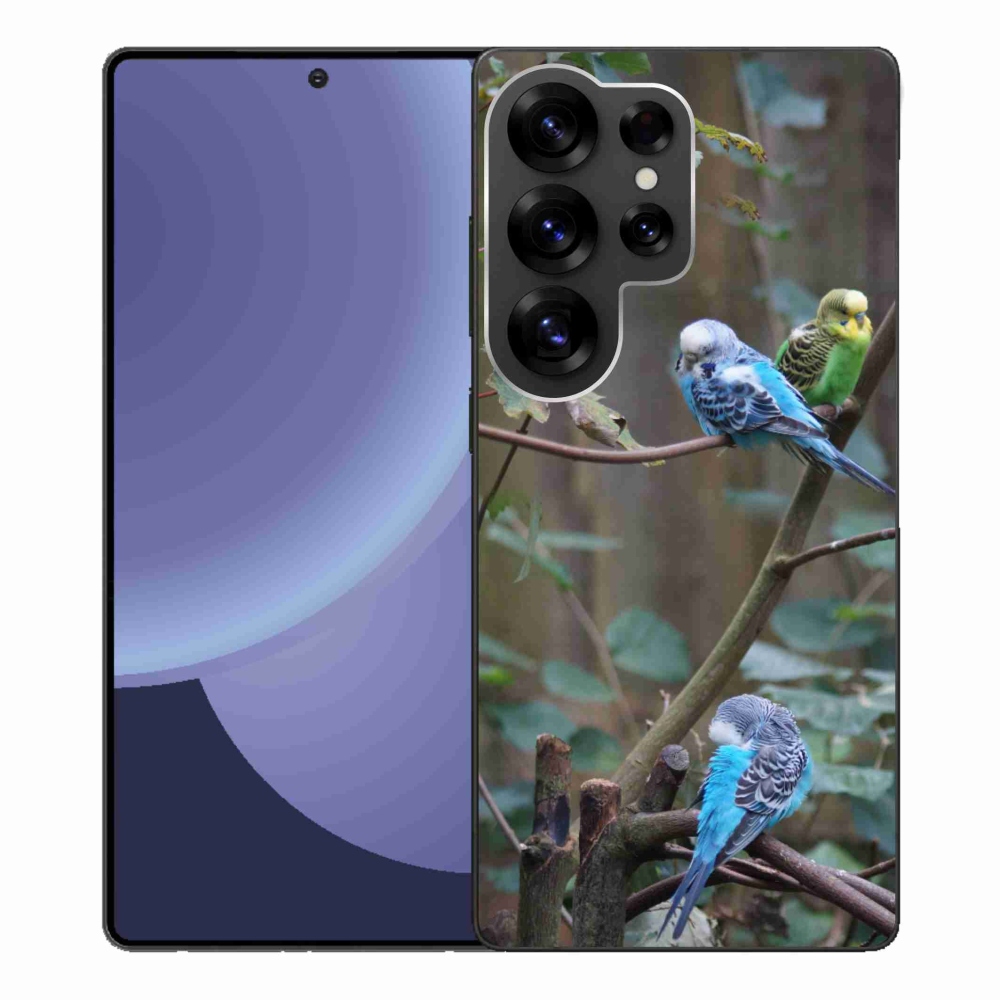 Gélový kryt mmCase na Samsung Galaxy S25 Ultra - papagáje na vetve