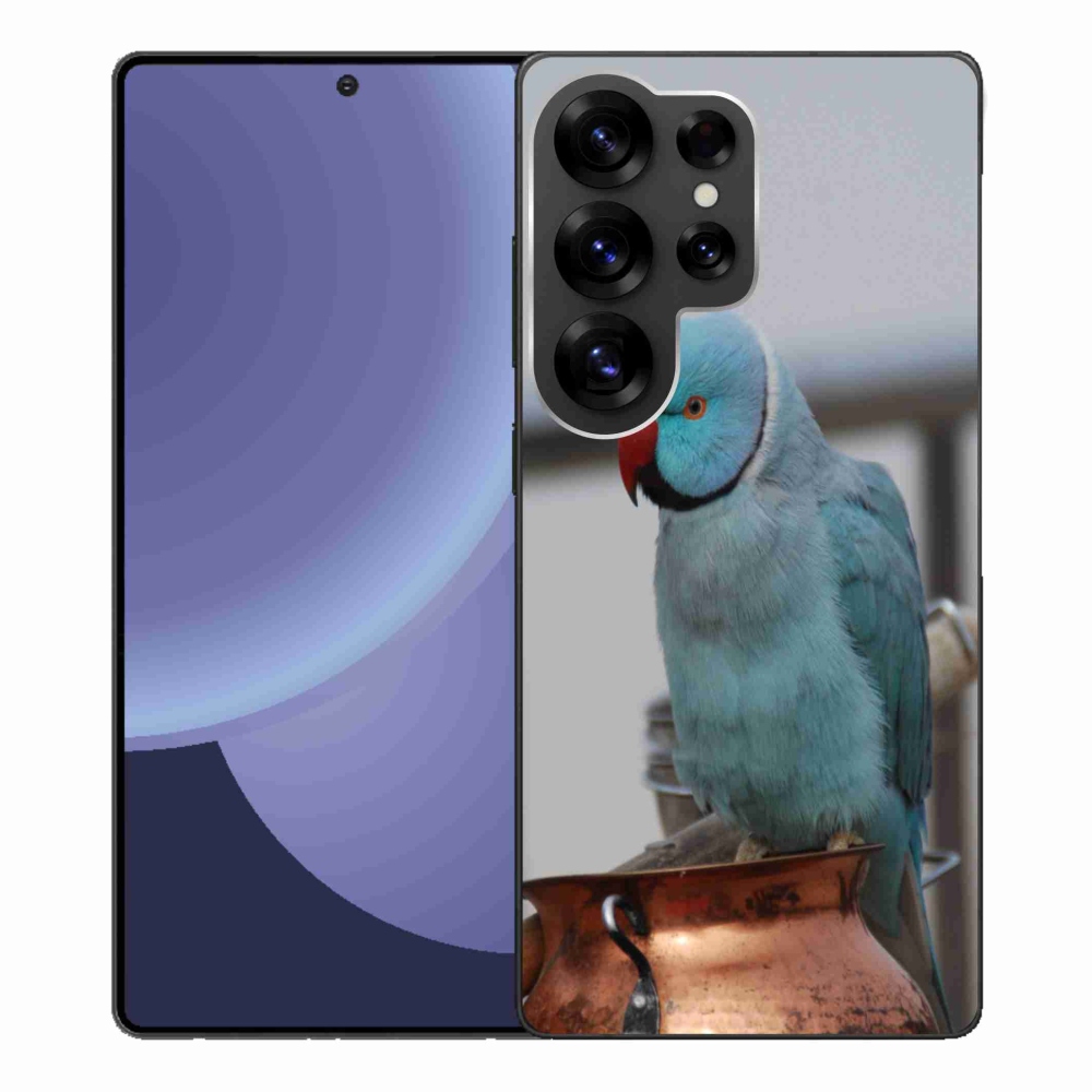 Gélový kryt mmCase na Samsung Galaxy S25 Ultra - papagáj alexander modrý