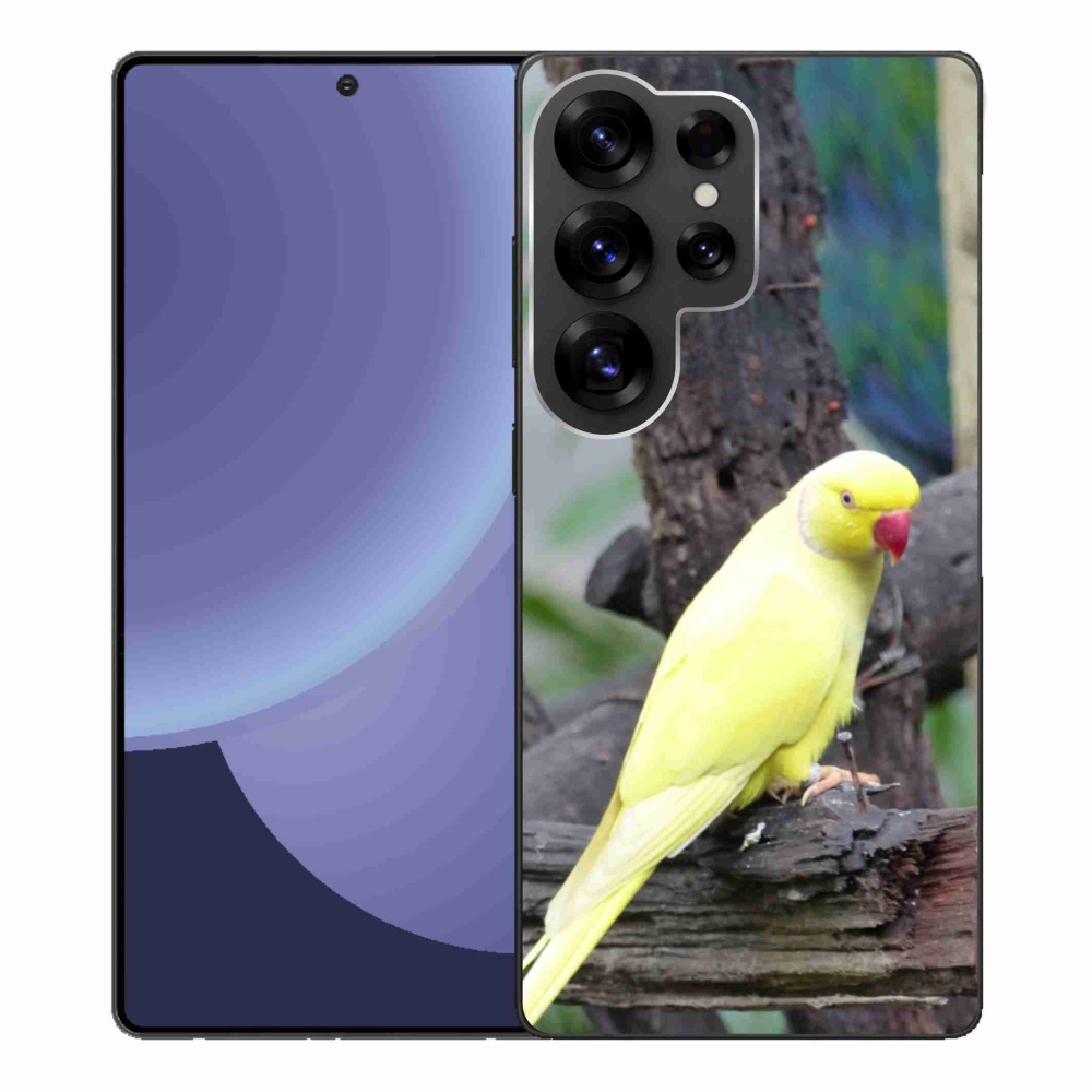 Gélový kryt mmCase na Samsung Galaxy S25 Ultra - papagáj alexander žltý