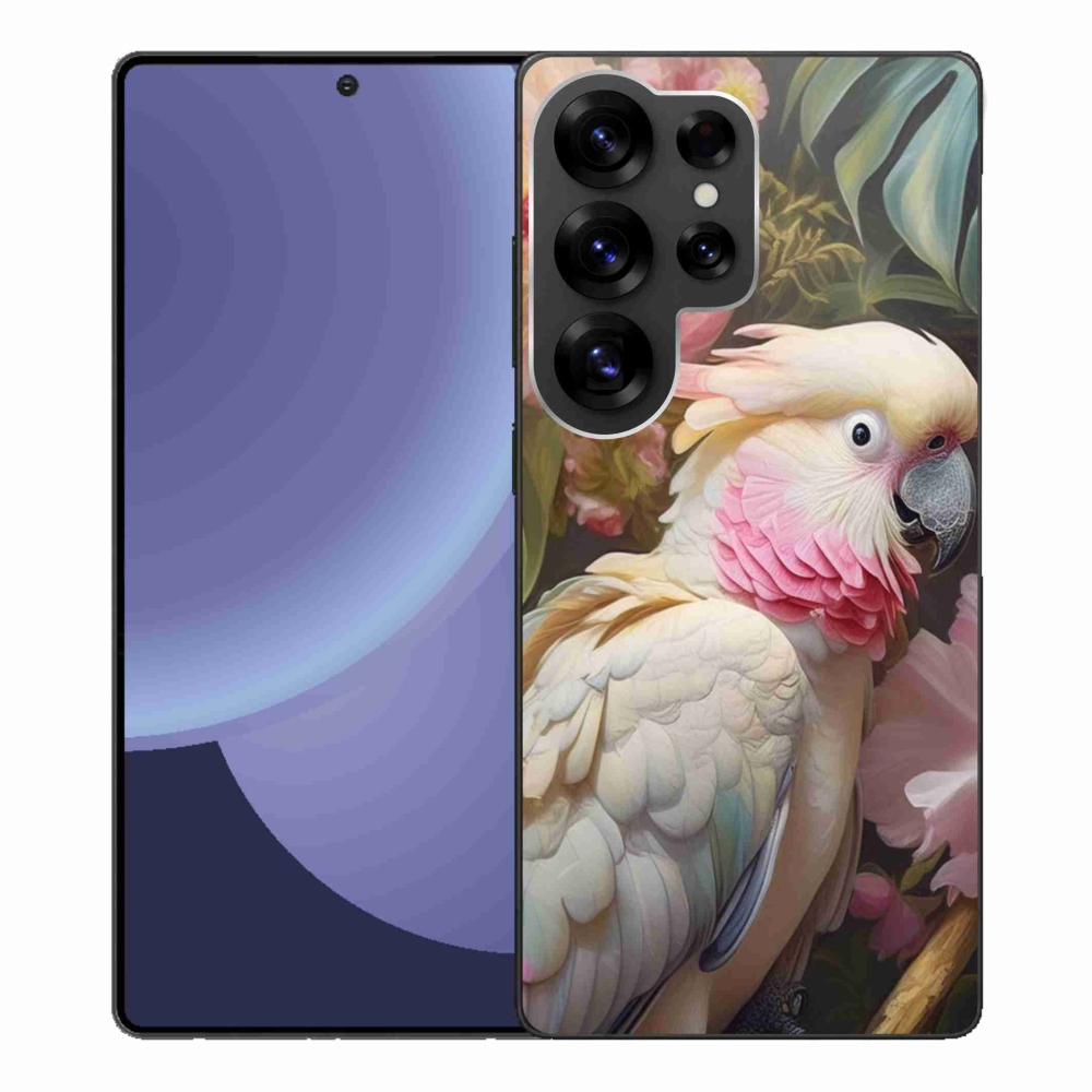 Gélový kryt mmCase na Samsung Galaxy S25 Ultra - papagáj kakadu ružový 2