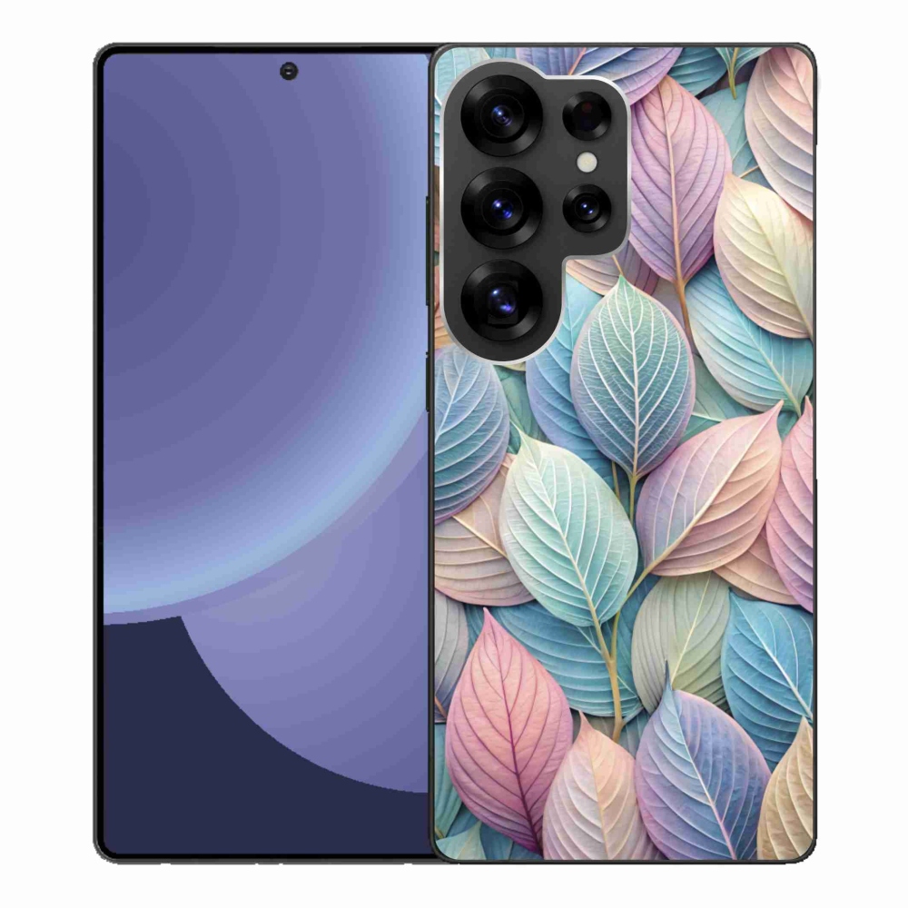 Gélový kryt mmCase na Samsung Galaxy S25 Ultra - pastelové listy