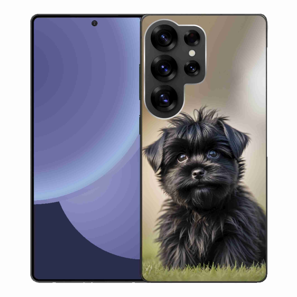 Gélový kryt mmCase na Samsung Galaxy S25 Ultra - roztomilý čierny psík