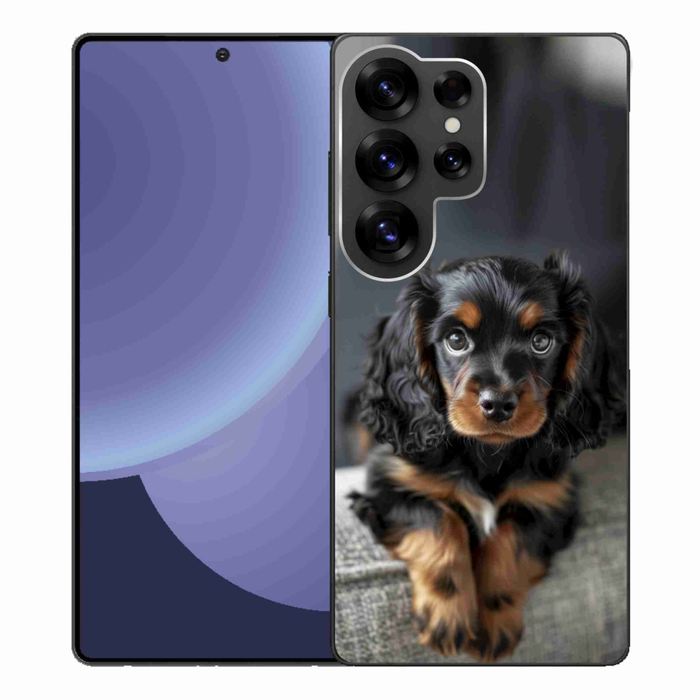 Gélový kryt mmCase na Samsung Galaxy S25 Ultra - roztomilý dlhosrstý jazvečík