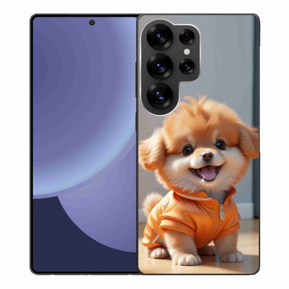 Gélový kryt mmCase na Samsung Galaxy S25 Ultra - roztomilý pomeranian v mikine