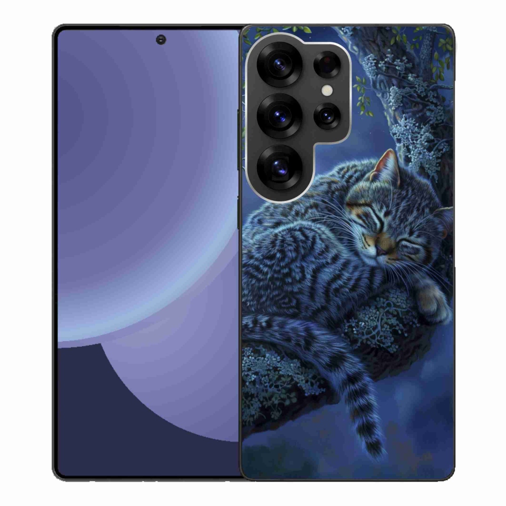 Gélový kryt mmCase na Samsung Galaxy S25 Ultra - spiaca mačka