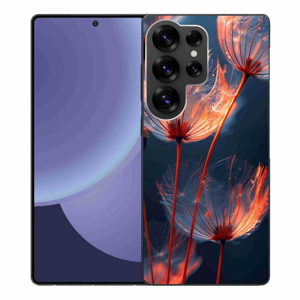 Gélový kryt mmCase na Samsung Galaxy S25 Ultra - svetielkujúce páperie