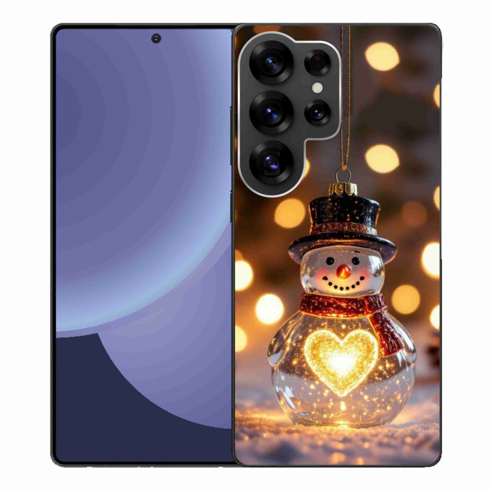 Gélový kryt mmCase na Samsung Galaxy S25 Ultra - svietiaci vianočný snehuliak
