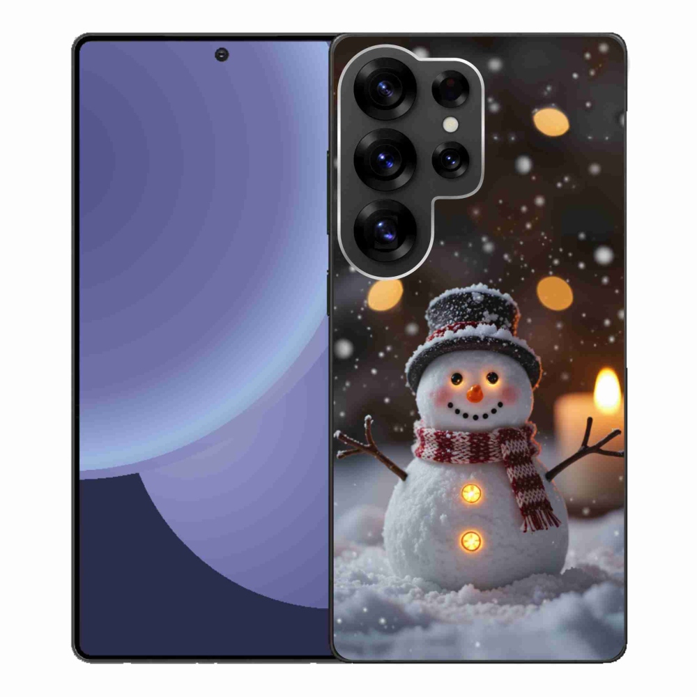 Gélový kryt mmCase na Samsung Galaxy S25 Ultra - veselý snehuliak