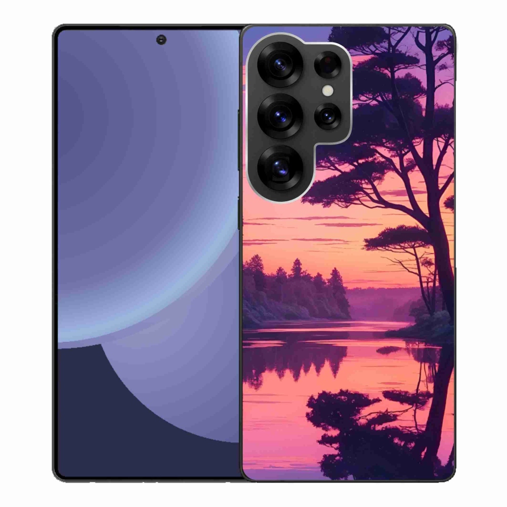 Gélový kryt mmCase na Samsung Galaxy S25 Ultra - západ slnka nad jazerom