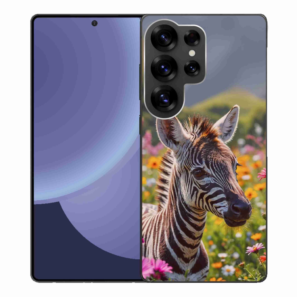 Gélový kryt mmCase na Samsung Galaxy S25 Ultra - zebra na lúke