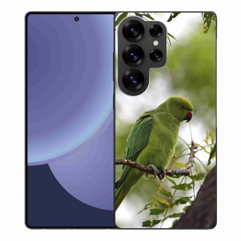 Gélový kryt mmCase na Samsung Galaxy S25 Ultra - zelený papagáj