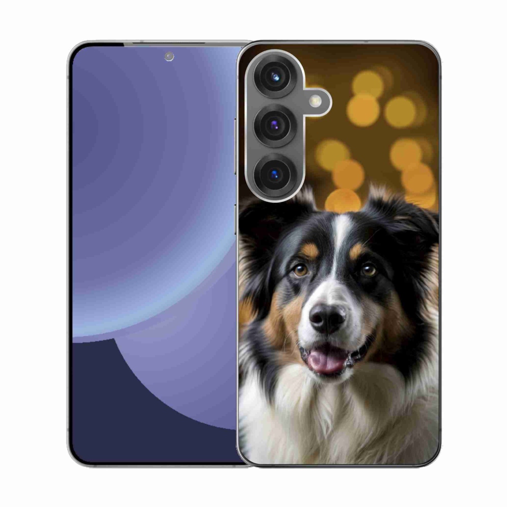 Gélový kryt mmCase na Samsung Galaxy S25 - usmievavý austrálsky ovčiak