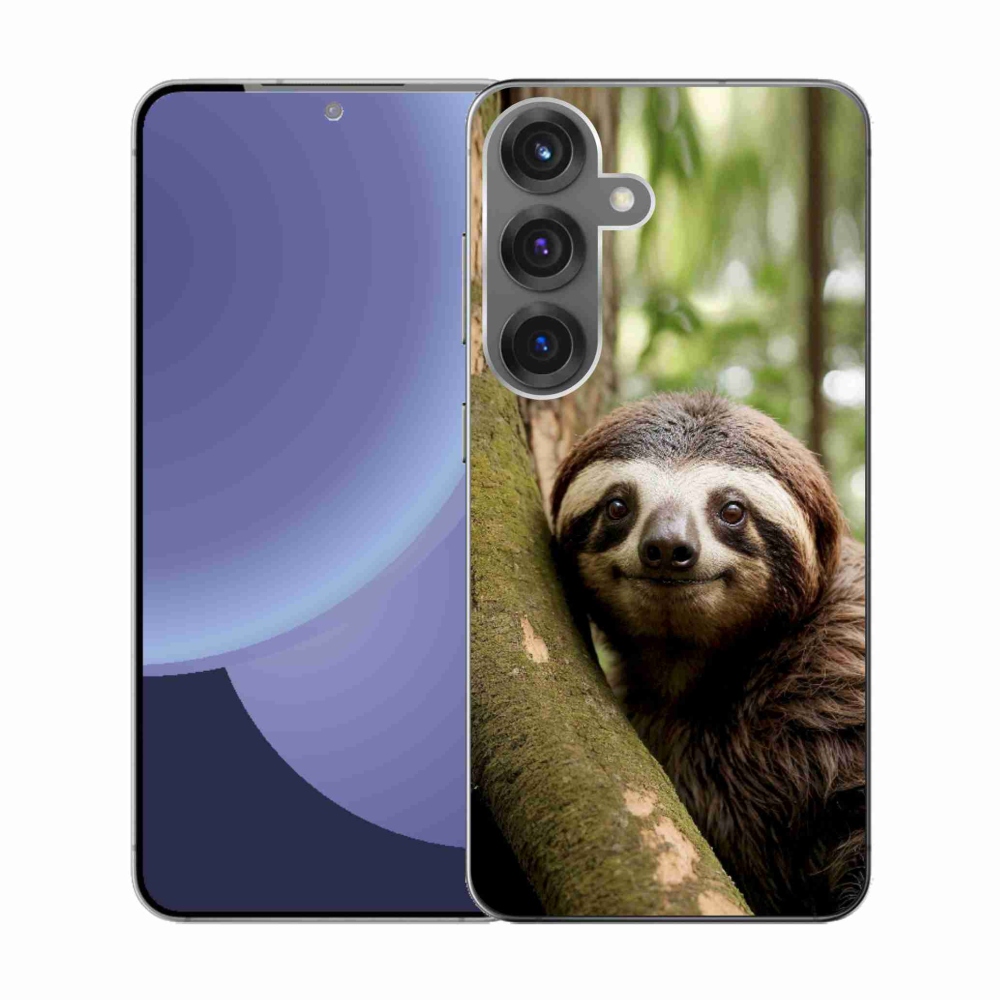 Gélový kryt mmCase na Samsung Galaxy S25 - usmievavý leňochod