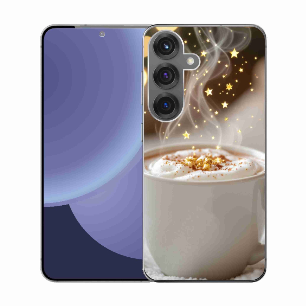 Gélový kryt mmCase na Samsung Galaxy S25 - vianočný horúci nápoj