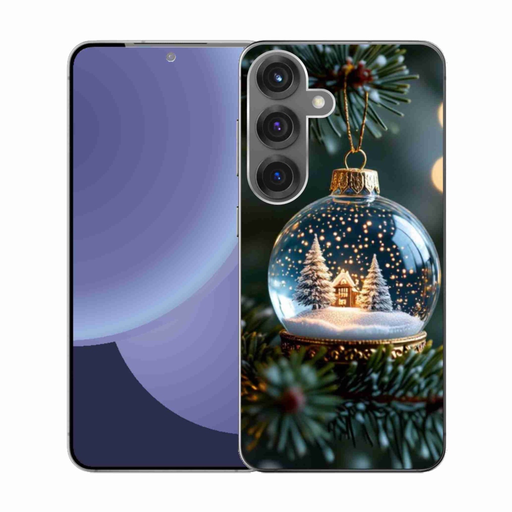 Gélový kryt mmCase na Samsung Galaxy S25 - vianočné gule 2